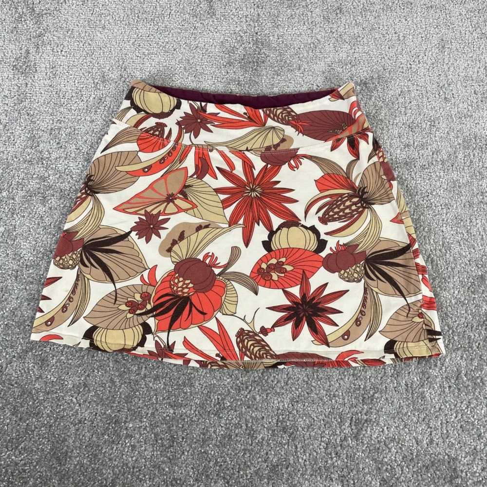 Patagonia Skirt Womens  Small Tidal Floral Mini Organic Cotton Spandex Tropical
